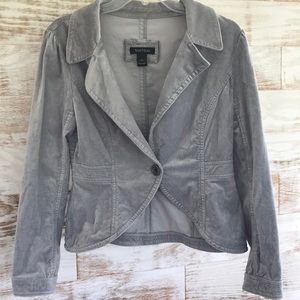 Gray Velvet White House Black Market Blazer SZ 6